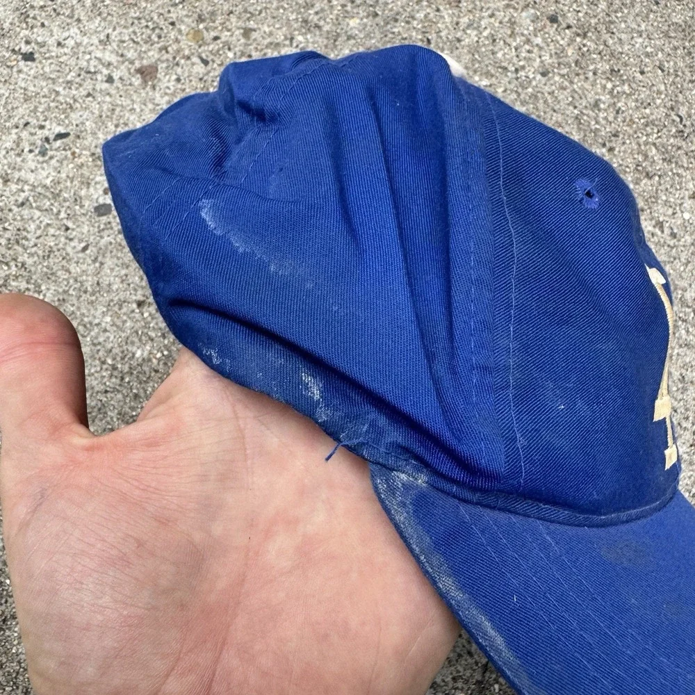 Vintage Los Angeles Dodgers Hat Ed's West ProYouth 90s MLB Baseball Distressed